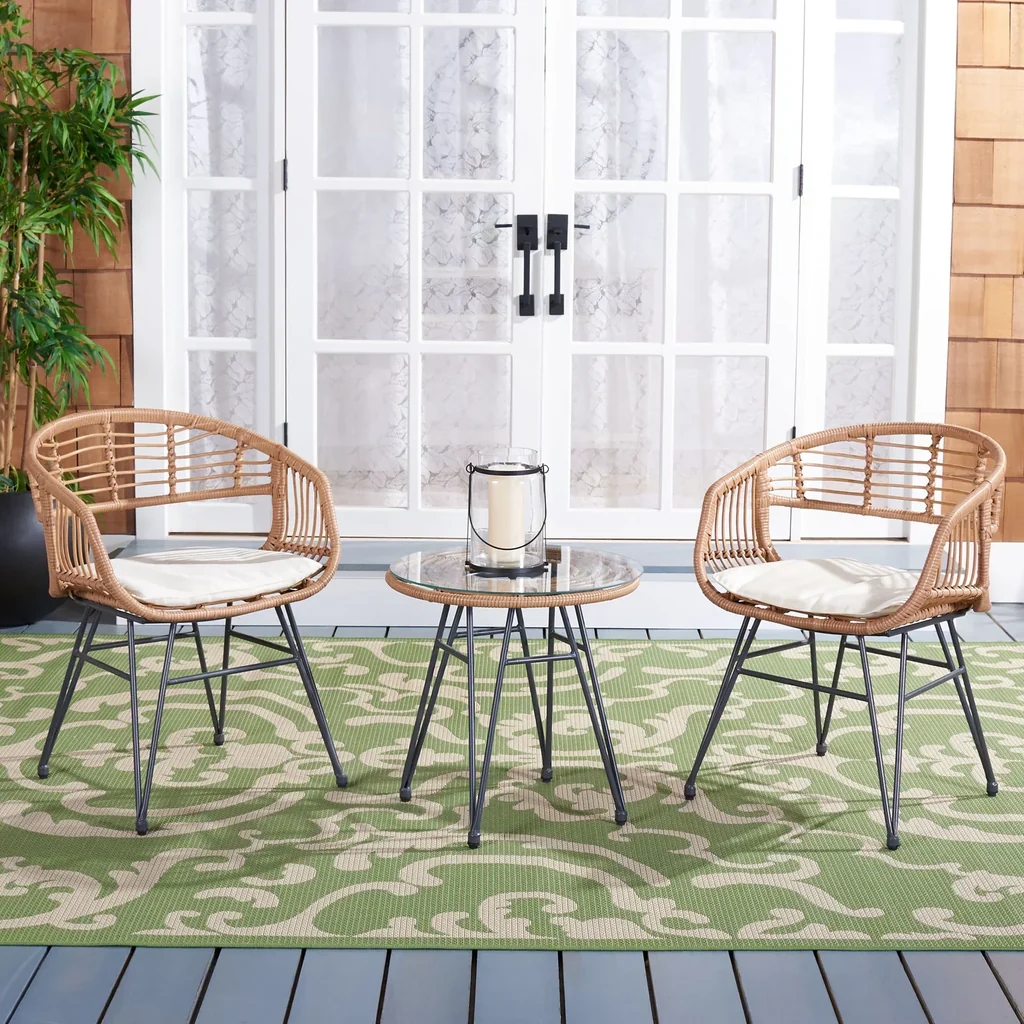 MyGreenearth Outdoor Patio Seating Set 2 Chairs and 1 Table Set (Honey)