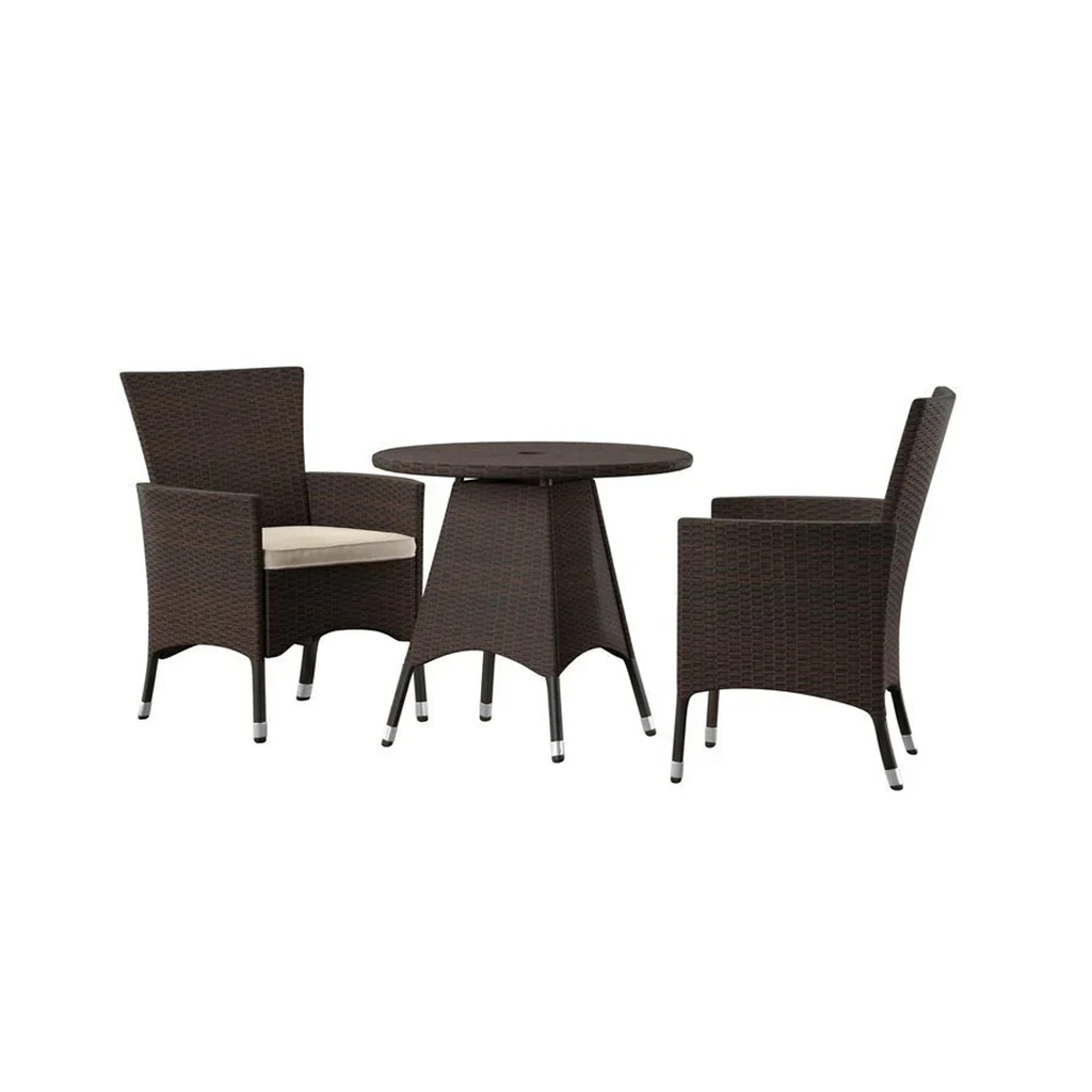 MyGreenearth Outdoor Patio Seating Set 2 Chairs 1 Table Dark Brown