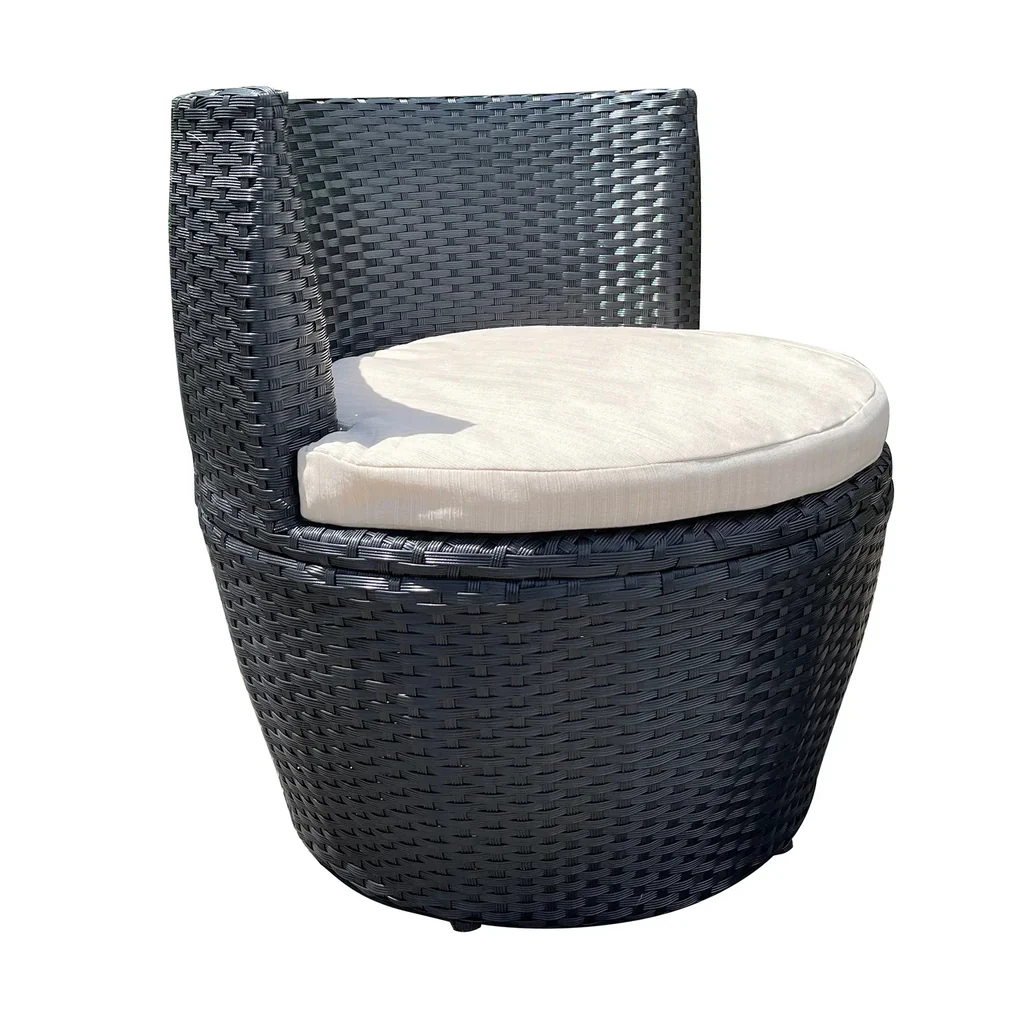 MyGreenearth Outdoor Patio Seating Set 2 Chairs and 1 Table Set Black