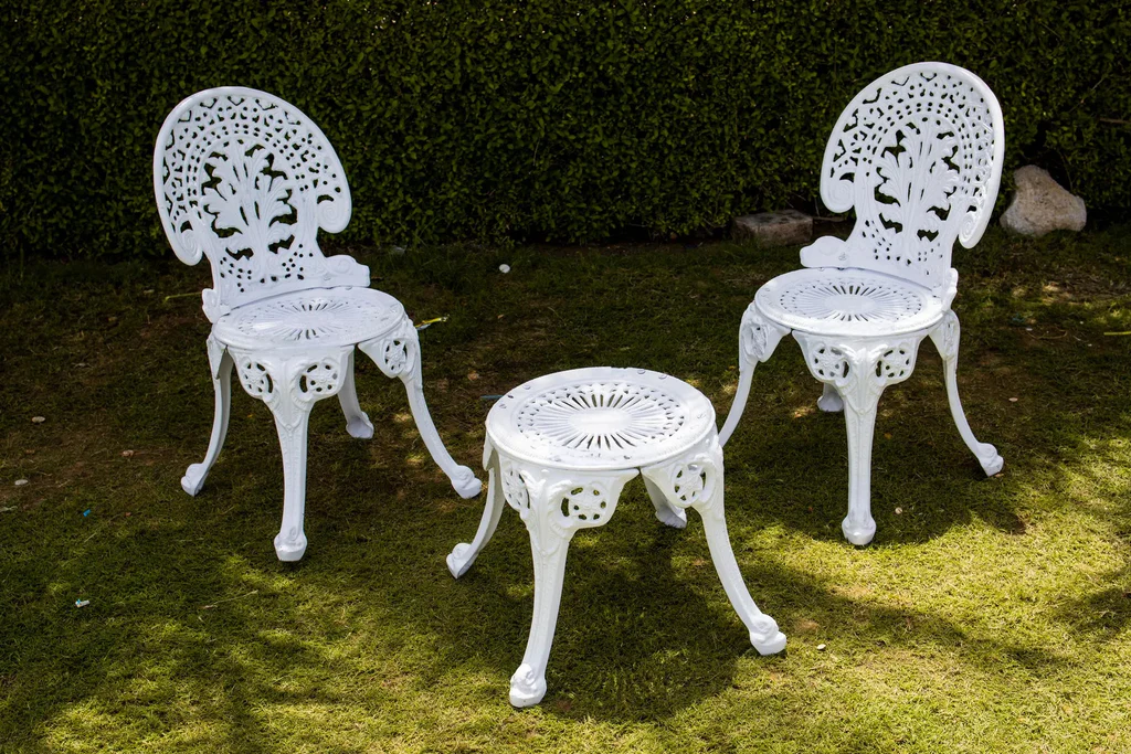 MyGreenearth Cast Aluminium Garden Patio Seating 2 Chair and 1 Table Set