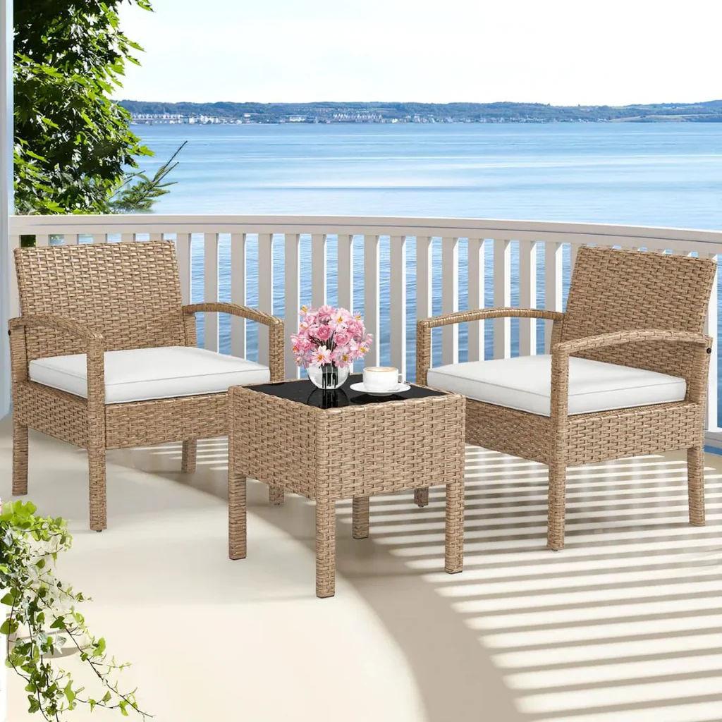 MyGreenearth Outdoor Patio Seating Set 2 Chairs and 1 Table Set