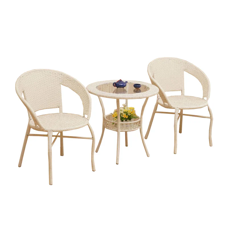 MyGreenearth Outdoor Patio Seating Set 2 Chairs and 1 Table Set (Cream)