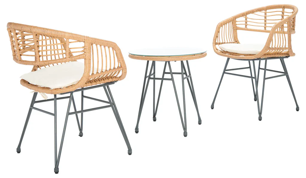 MyGreenearth Outdoor Patio Seating Set 2 Chairs and 1 Table Set (Honey)