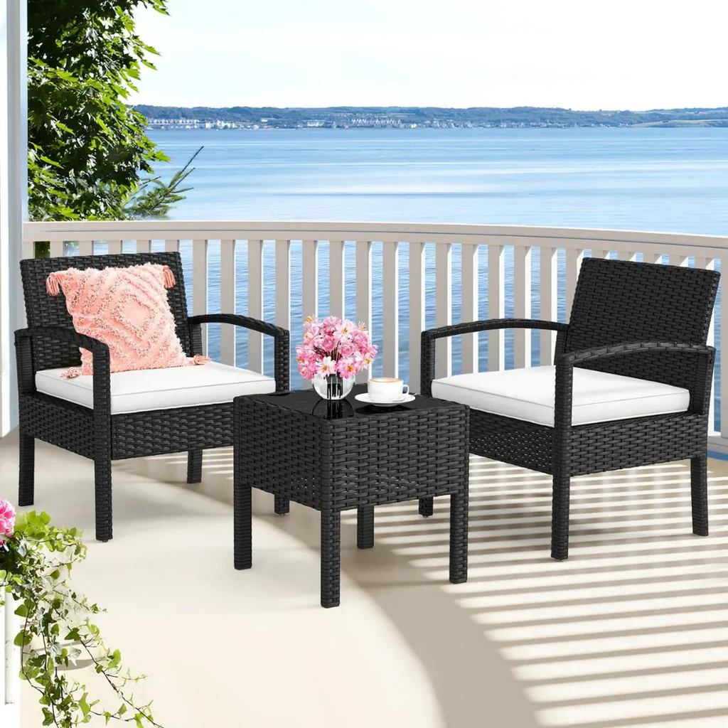MyGreenearth Outdoor Patio Seating Set 2 Chairs and 1 Table Set