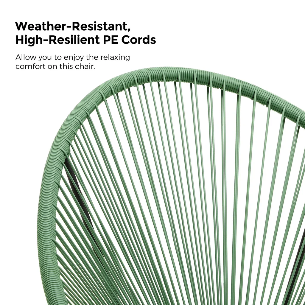 MyGreenearth Outdoor Patio Seating Set 2 Chairs and 1 Table Set (Light Green)