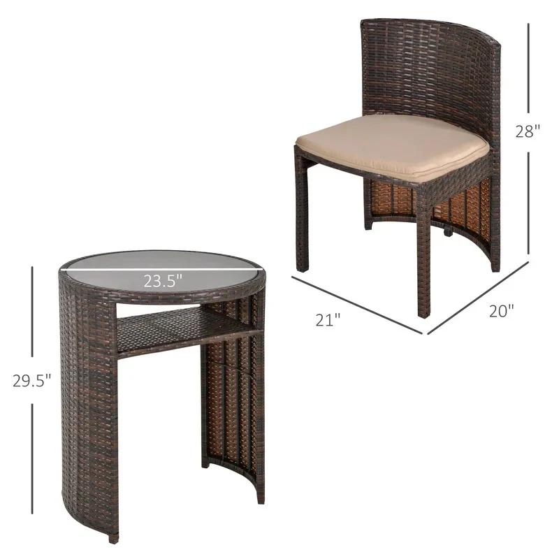 MyGreenearth Outdoor Patio Seating Set 2 Chairs and Table
