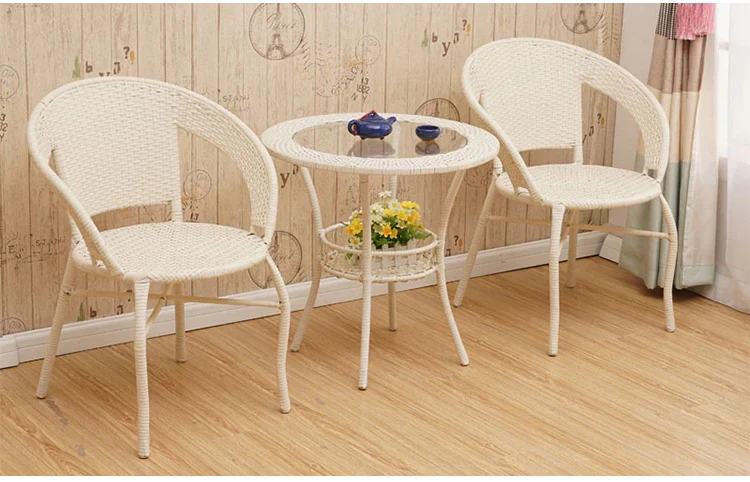 MyGreenearth Outdoor Patio Seating Set 2 Chairs and 1 Table Set (Cream)