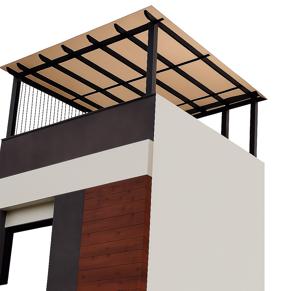 Glass Pergola - 10MM Toughened Tinted Glass