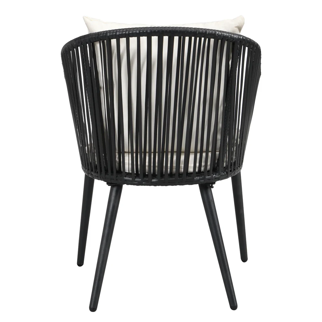 MyGreenearth Outdoor Patio Seating Set 2 Chairs 1 Table Set Black