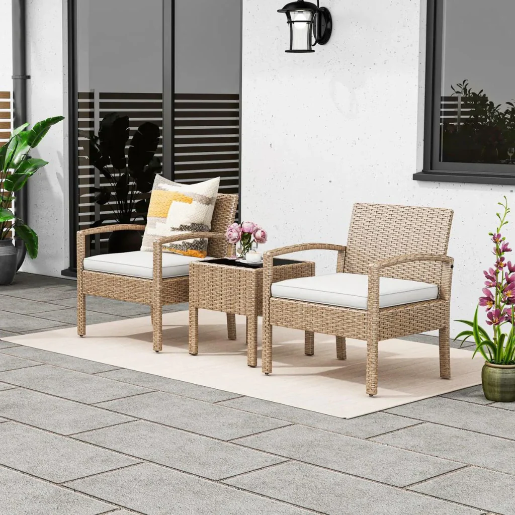 MyGreenearth Outdoor Patio Seating Set 2 Chairs and 1 Table Set