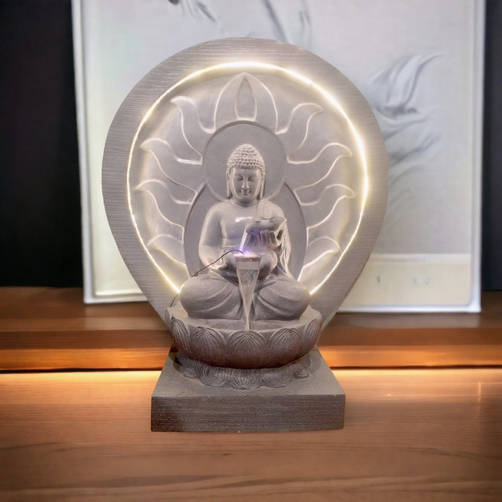 SUN BUDDHA FOUNTAIN - Decorative Buddha Fountain Statue