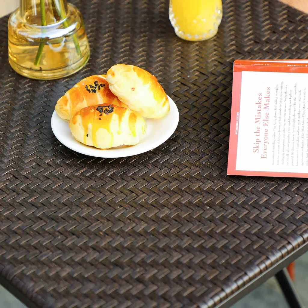 MyGreenearth Outdoor Patio Seating Set 2 Chairs and 1 Table Set Dark Brown