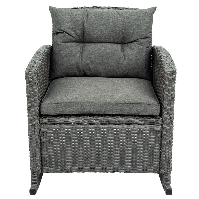 MyGreenearth Outdoor Patio Seating Set 2 Chairs 1 Table Grey