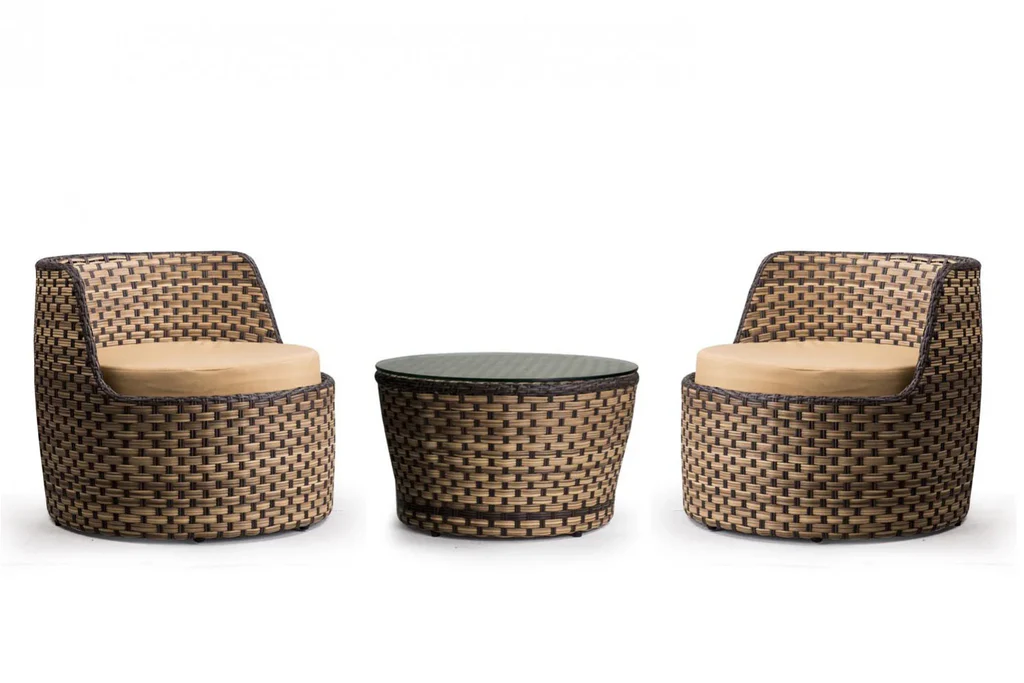 MyGreenearth Outdoor Patio Seating Set 2 Chairs and 1 Table Set (Arabica)