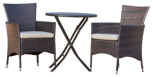 MyGreenearth Outdoor Patio Seating Set 2 Chairs 1 Table Brown