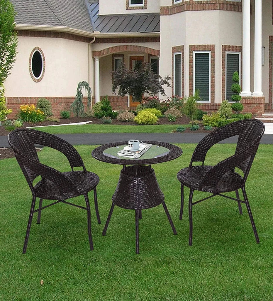 MyGreenearth Outdoor Patio Seating Set 2 Chairs and 1 Table Set (Brown)