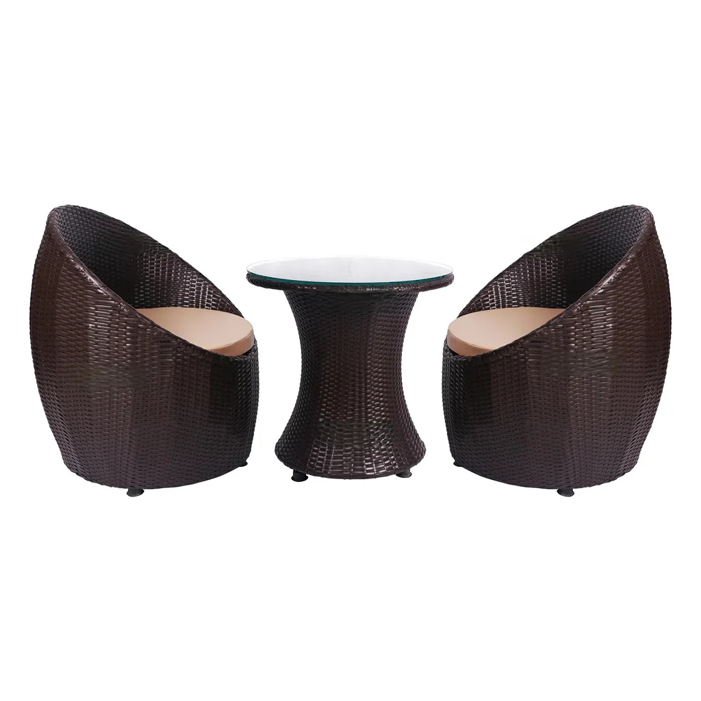 MyGreenearth Outdoor Patio Seating Set 2 Chairs and 1 Table Set (Dark Brown)