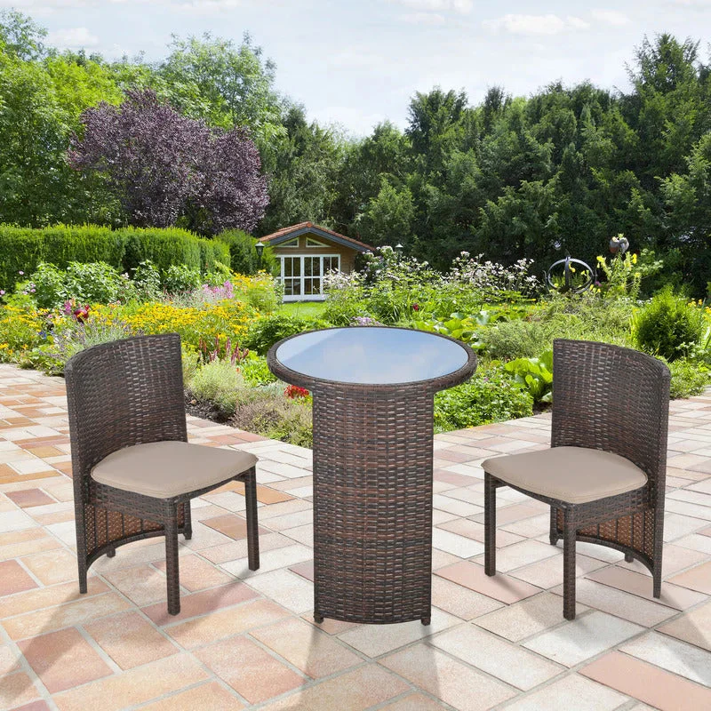 MyGreenearth Outdoor Patio Seating Set 2 Chairs and Table