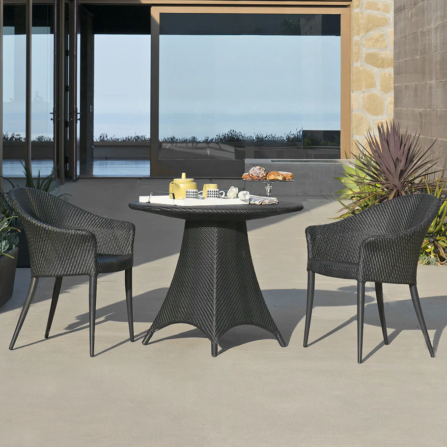 MyGreenearth Outdoor Patio Seating Set 2 Chairs and 1 Table Set (Black)