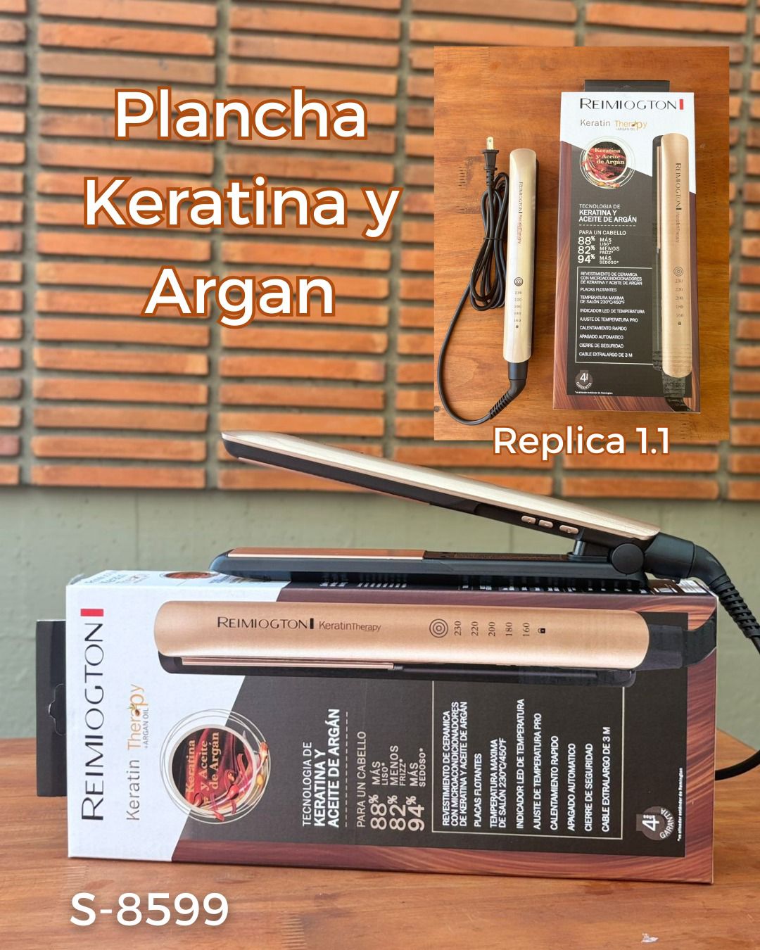 Plancha de Keratina y Argán