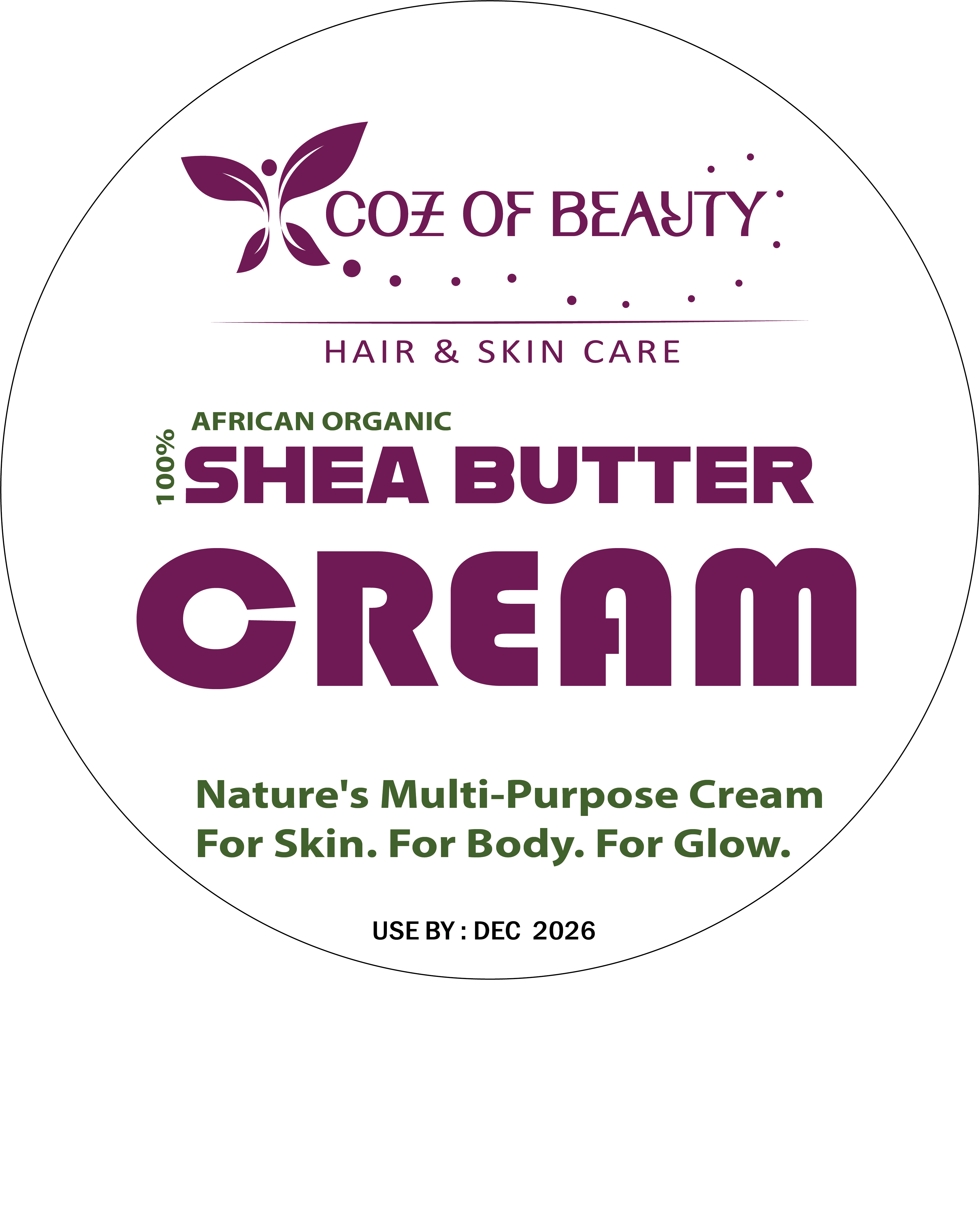 African Organic 100% Shea Butter Cream