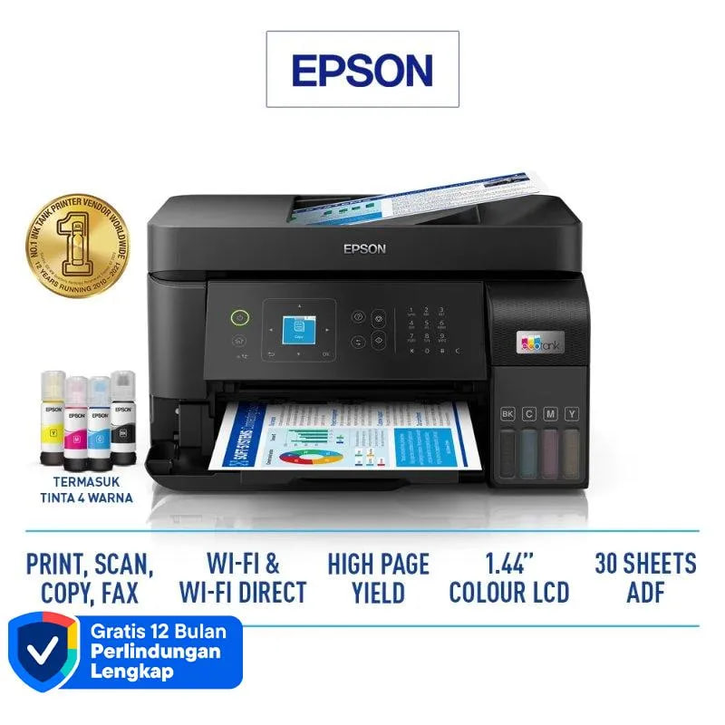 Epson EcoTank L5590 Inktank Printer With ADF Faxsimile (Print-Copy-Scan-Wifi)