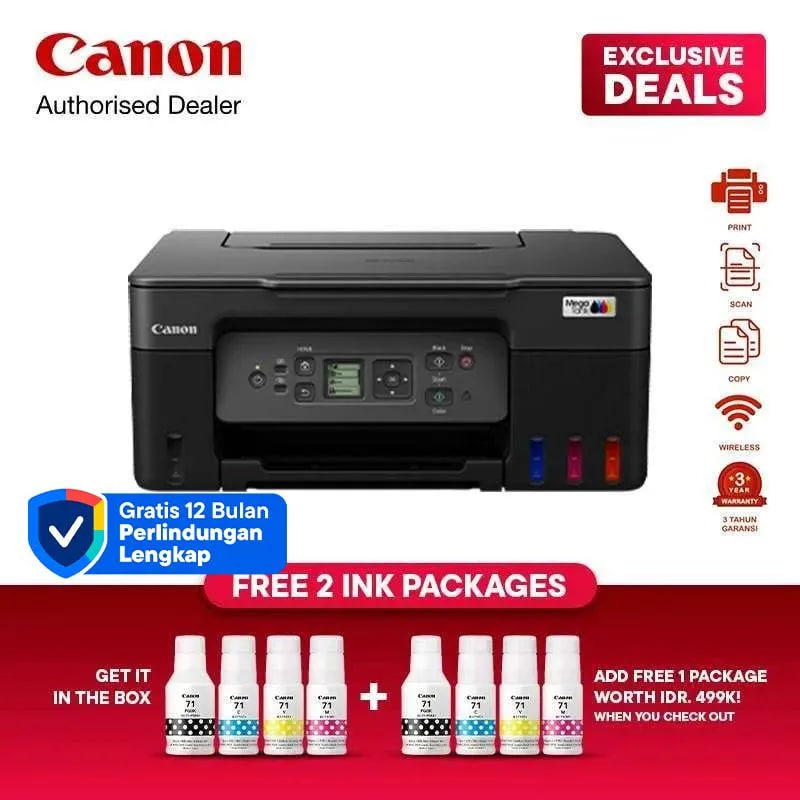 Canon PIXMA G3770 Black All-In-One Ink Tank Wireless Refillable Ink Tank Printer with Low-Cost Printing (Print-Copy- Scan-Wifi)