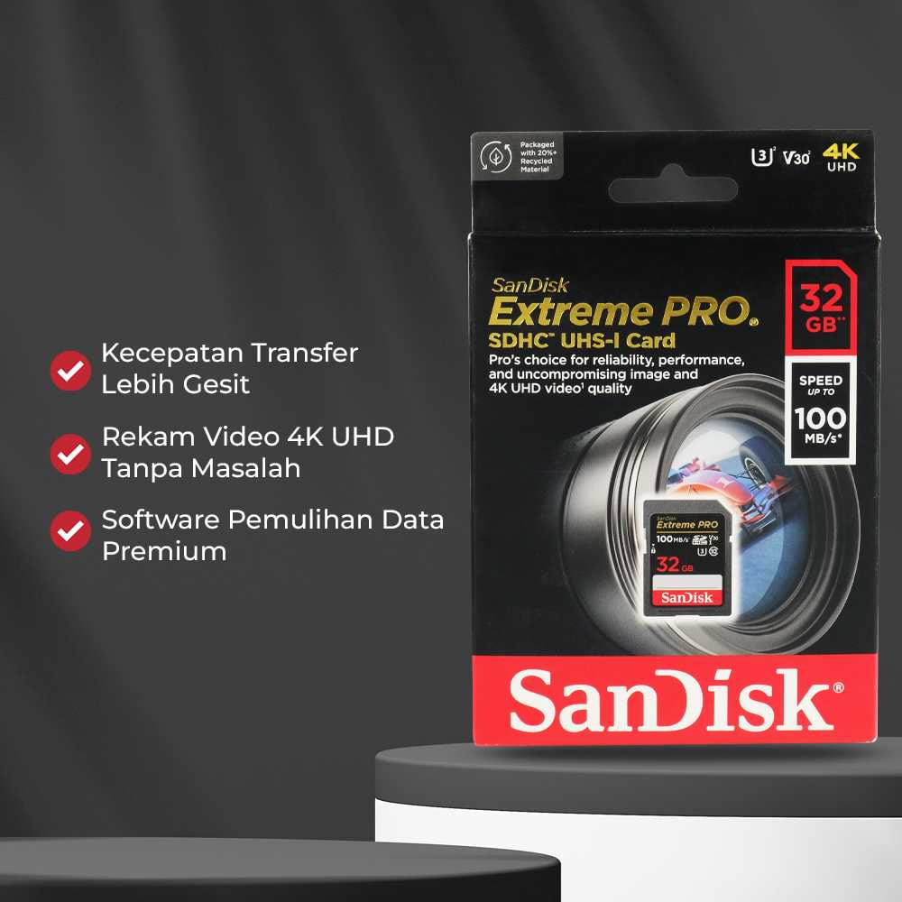 SanDisk Extreme PRO SDXC/HC UHS-I Card U3 V30 100MB/s 200MB/s