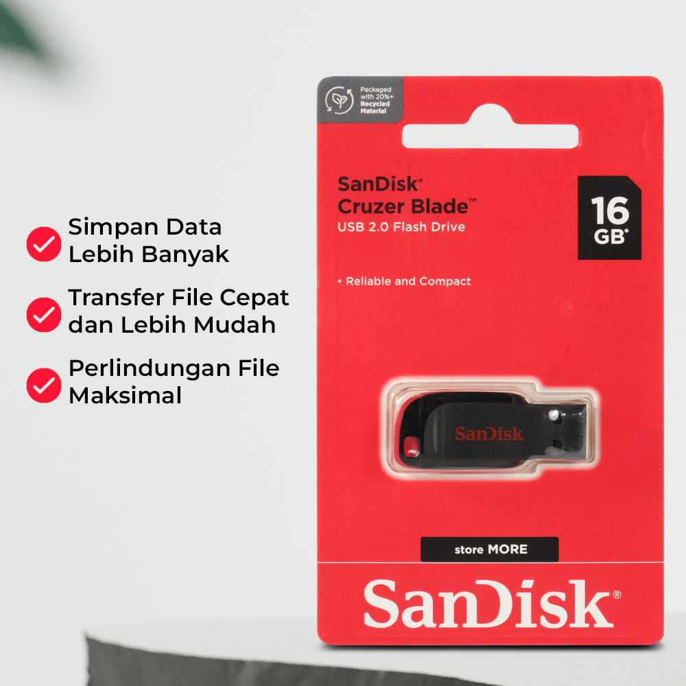 SanDisk Cruzer Blade Flashdisk USB 2.0 - SDCZ50