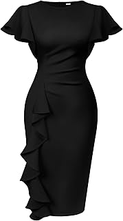 Elegant Black Ruffle Dress