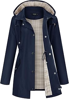 Navy Hooded Rain Jacket