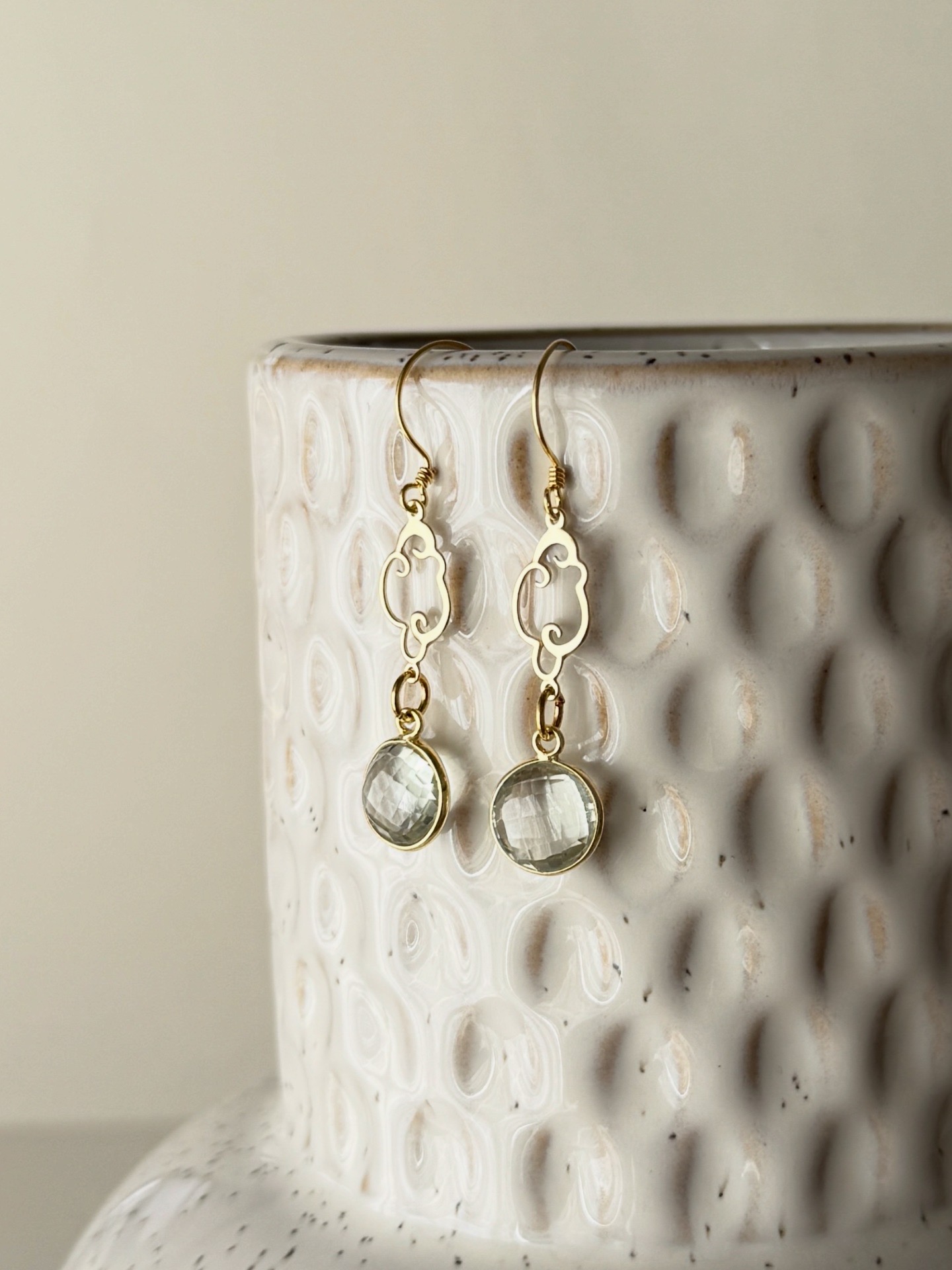 Green Amethyst Earrings