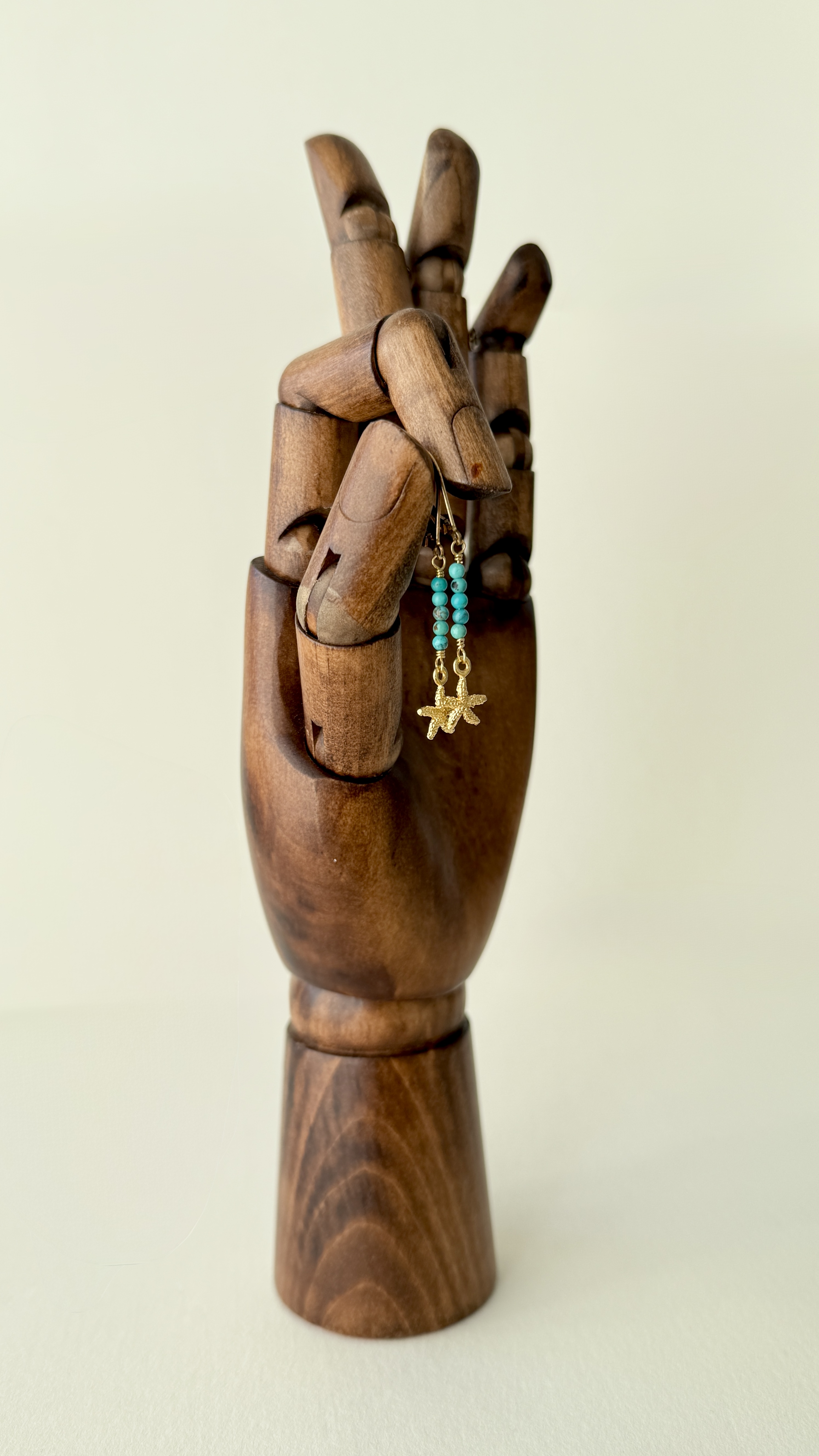 Turquoise and gold earrings