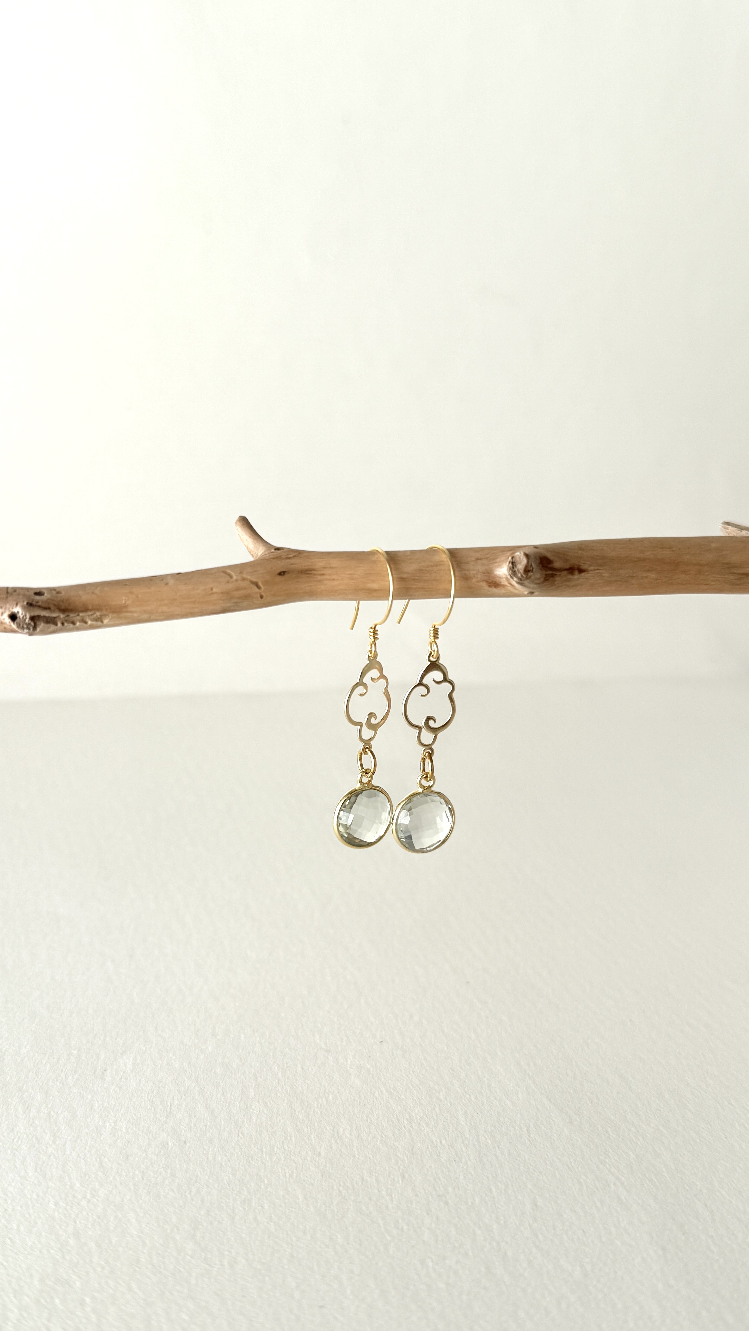 Green Amethyst Earrings