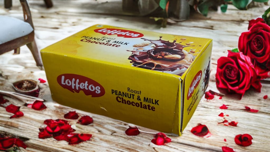 Loffetos Roasted Peanut Chocolate Bar pack of 35 pieces