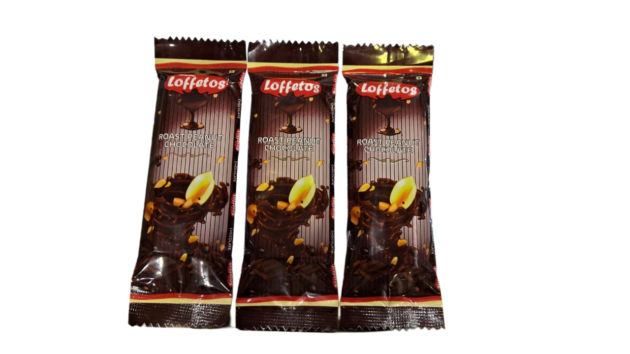 Loffetos Roasted Peanut Chocolate Bar pack of 35 pieces