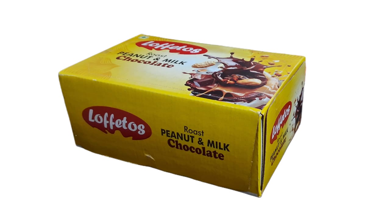 Loffetos Roasted Peanut Chocolate Bar pack of 35 pieces