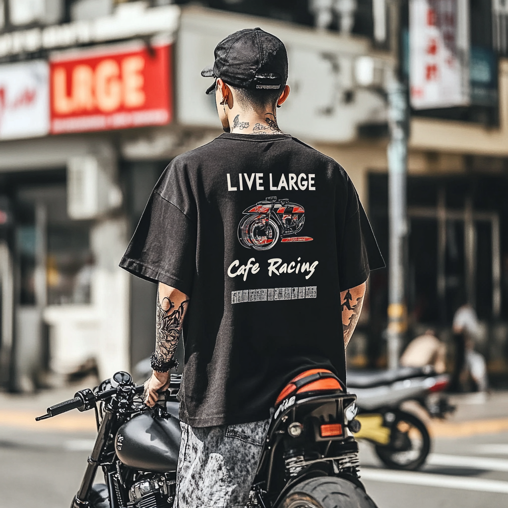 LIVE LARGE Café Racing T-Shirt Men's