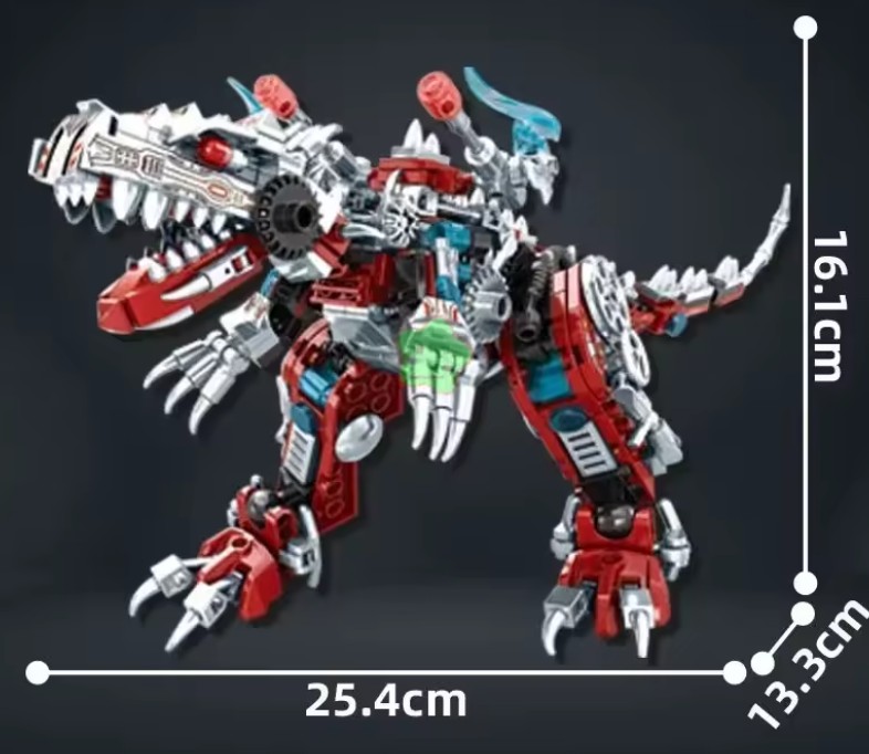 Dinossauro robótico de blocos de montar