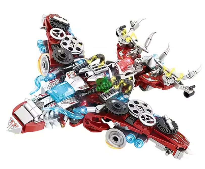 Dinossauro robótico de blocos de montar