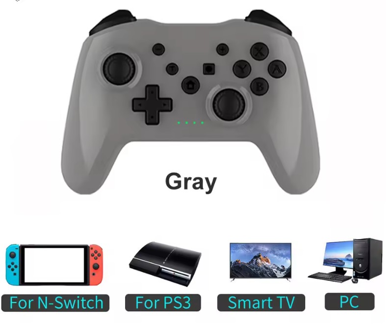 Controle sem fio multifuncional cinza