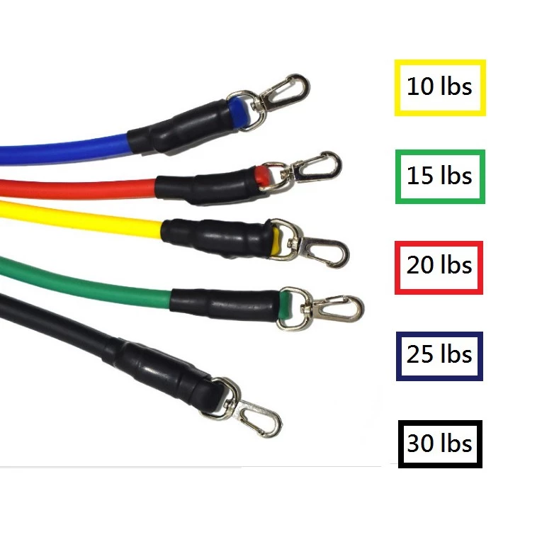 Kit Elásticos Extensor Para Exercícios – 11 Peças