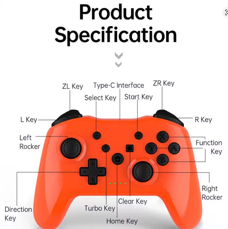 Controle sem fio multifuncional cinza