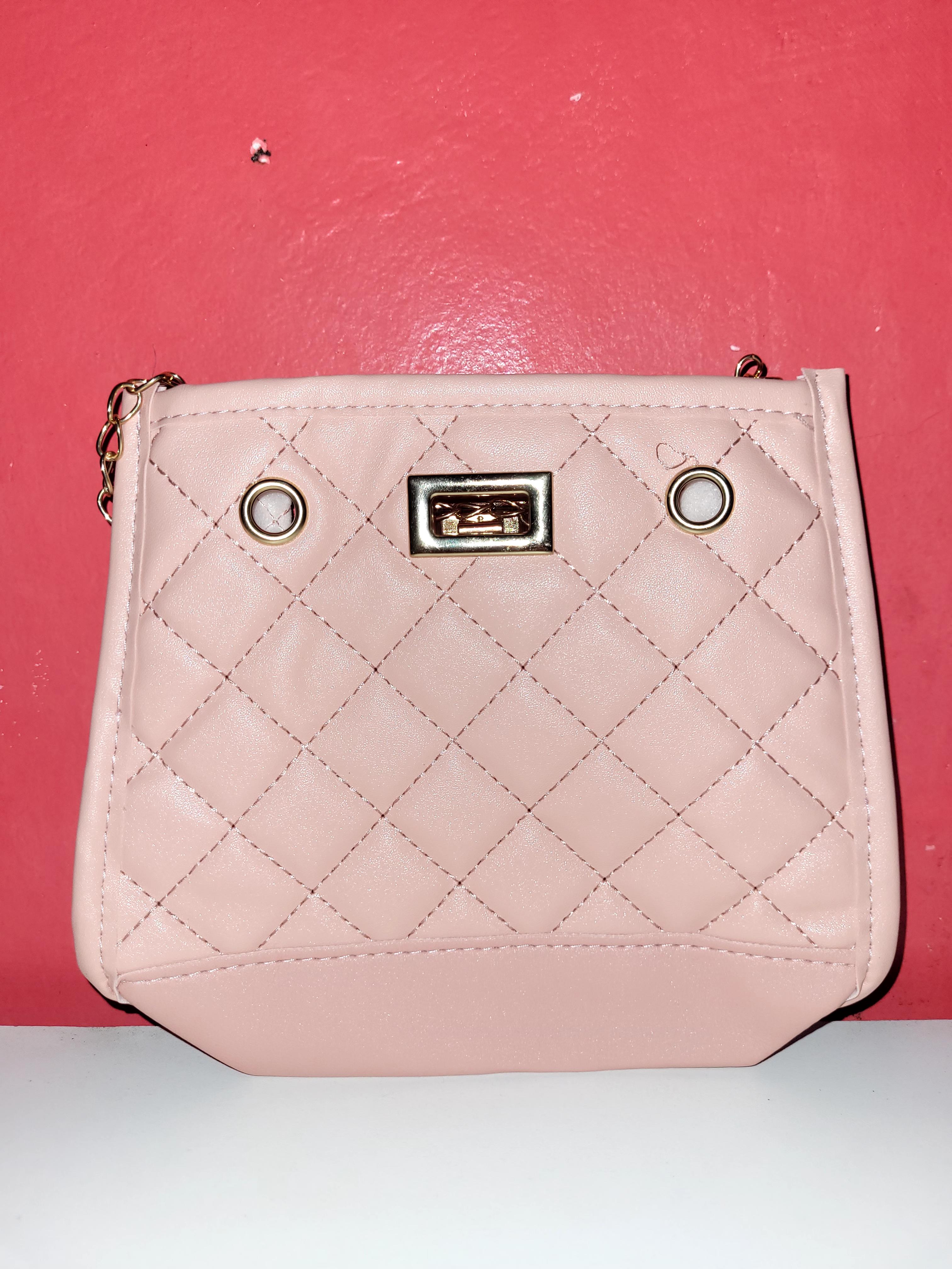 Bolsa de mão feminina rosa