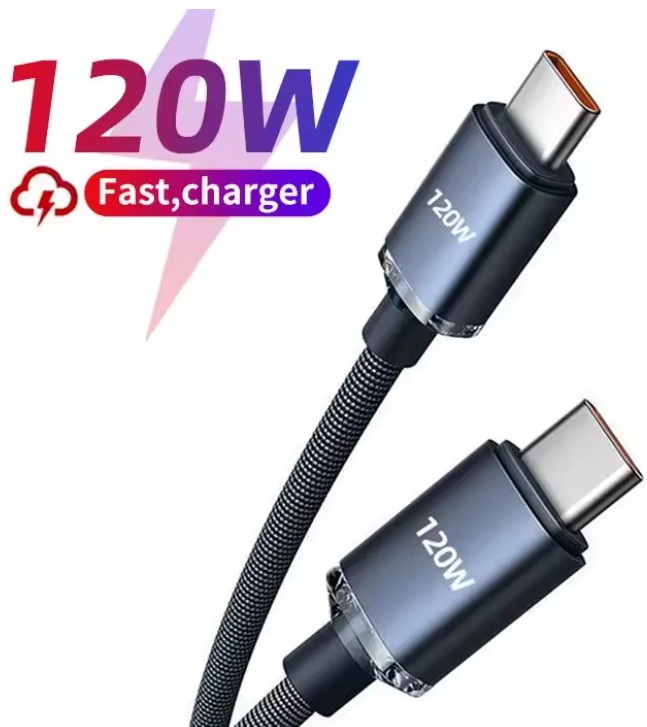 Cabo USB - Entrada e Saída  tipo C 120W 