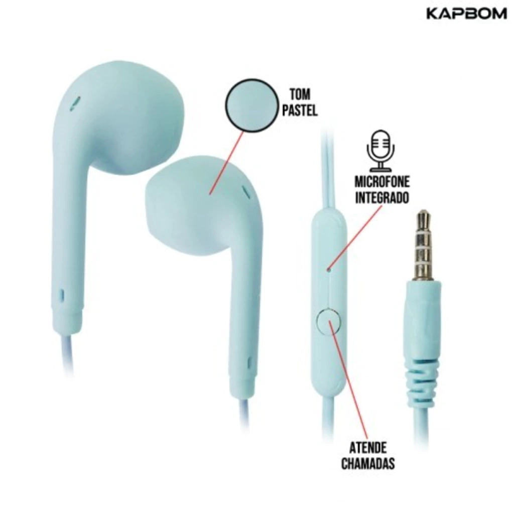 Fone de ouvido com microfone 1,2M