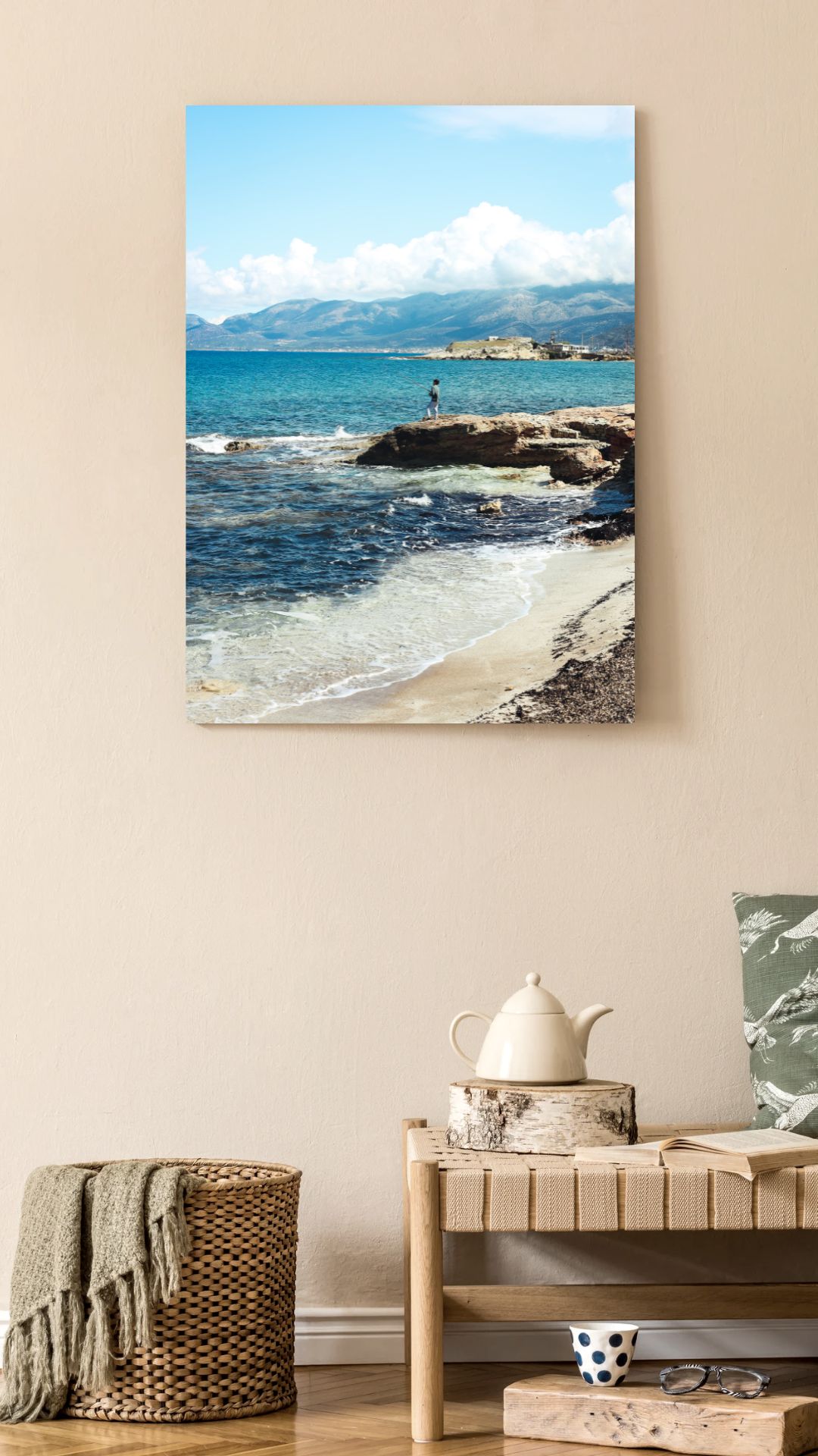 Coastal Fishing Canvas Wall Art