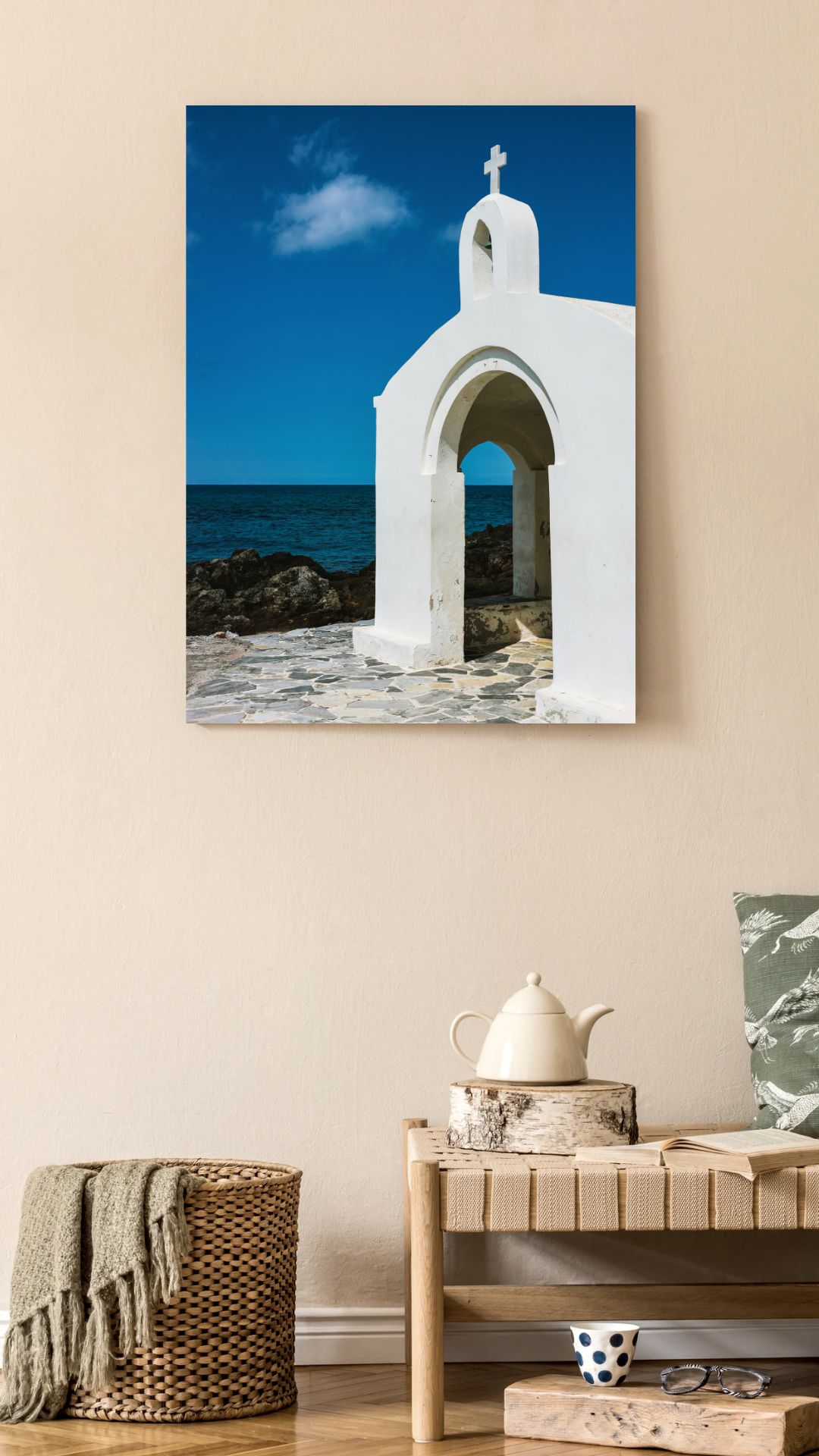 Greek Chapel Canvas Wall Art