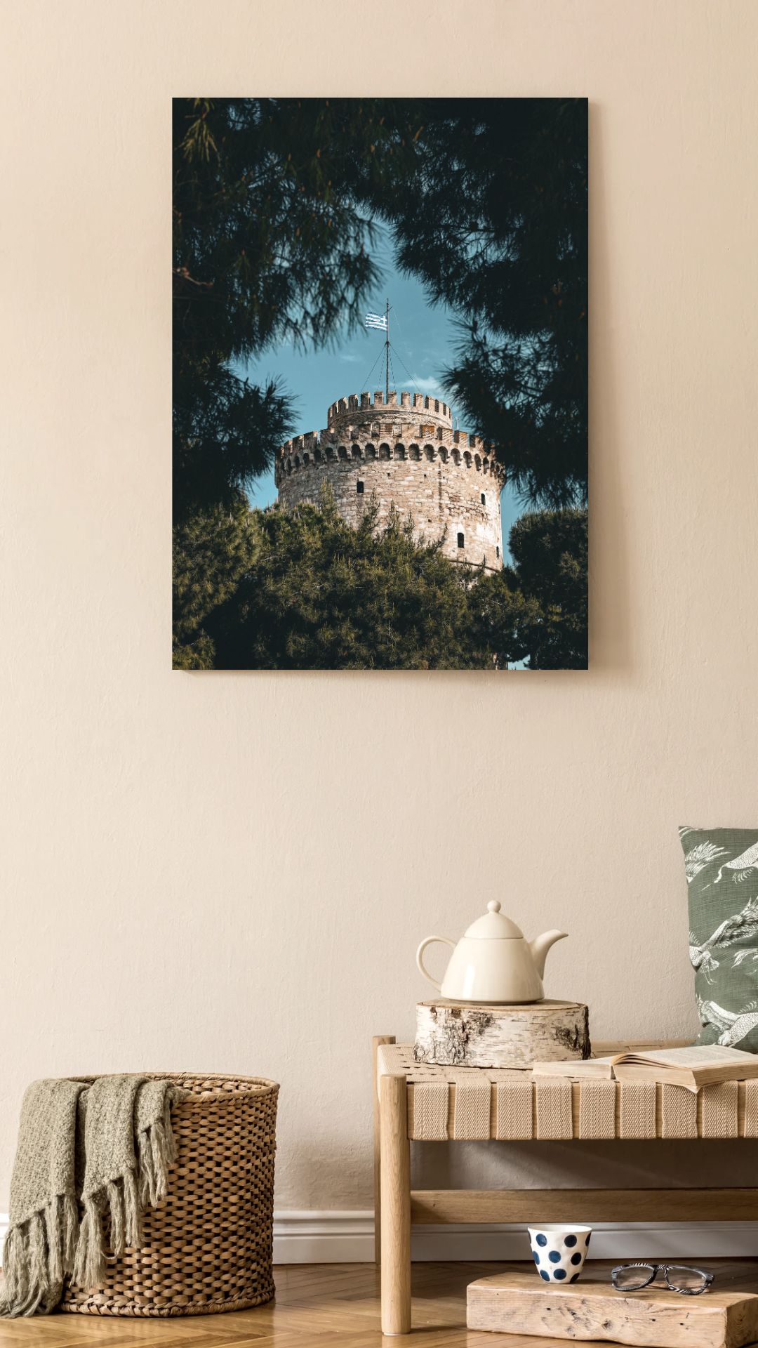 White Tower Canvas Wall Art