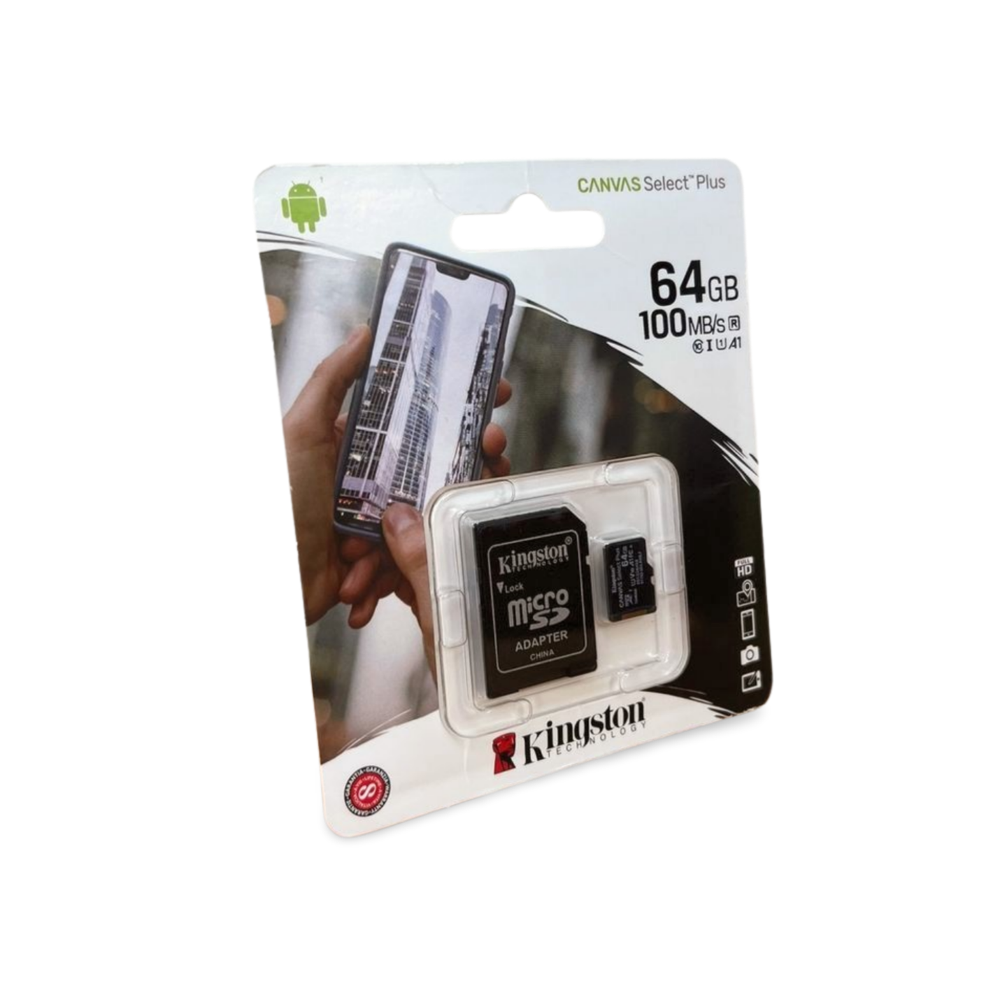 Kingston Canvas Select Plus microSD card (64GB) + SD adapter.